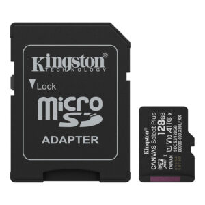 Kingston Canvas Select Plus 128GB UHS-I microSDXC Memory Card with SD Adapter SDCS3/128GB