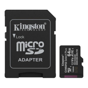 Kingston Technology 64GB microSDXC Canvas Select Plus Gen3 A1 Card + Adapter SDCS3/64GB