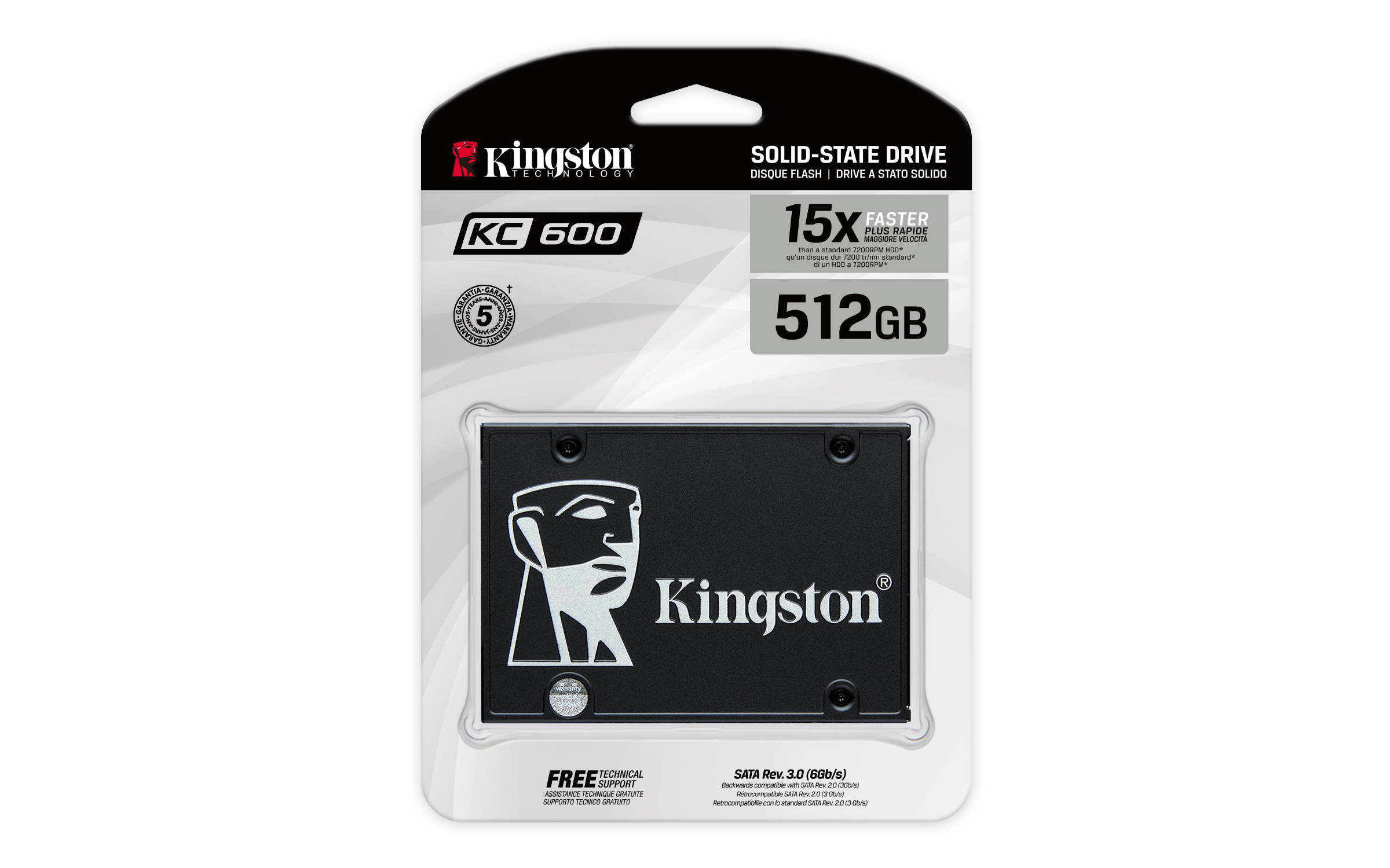 Kingston KC600 2.5-inch 512GB Serial ATA III 3D TLC Internal SSD SKC600/512G - Image 3