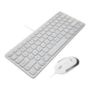 Macally USB Wired Slim Keyboard and Mouse Combo For Mac SLIMKEYCACOMBO
