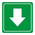 Parrot Green Arrow Symbolic Sign Printed on White ACP 150x150mm SN4115