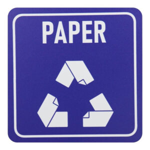 Parrot 150x150mm General Waste Recycle on White ACP Sign Blue Print SN4119