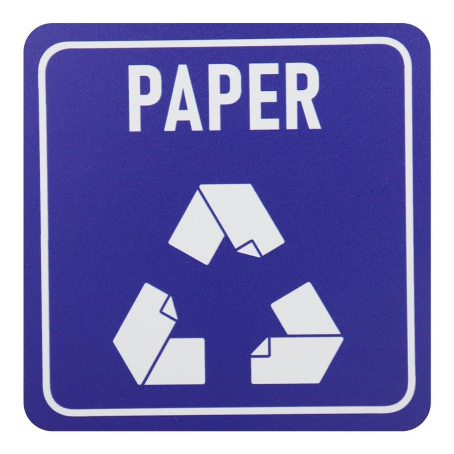 Parrot 150x150mm General Waste Recycle on White ACP Sign Blue Print SN4119