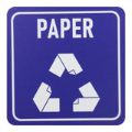 Parrot 150x150mm General Waste Recycle on White ACP Sign Blue Print SN4119