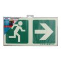 Parrot Photoluminescent 190mm Safety Sign E1 Running Man and Arrow Right SNP19E1