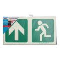 Parrot Photoluminescent 190mm Safety Sign E10 Arrow Up and Running Man SNP19E10