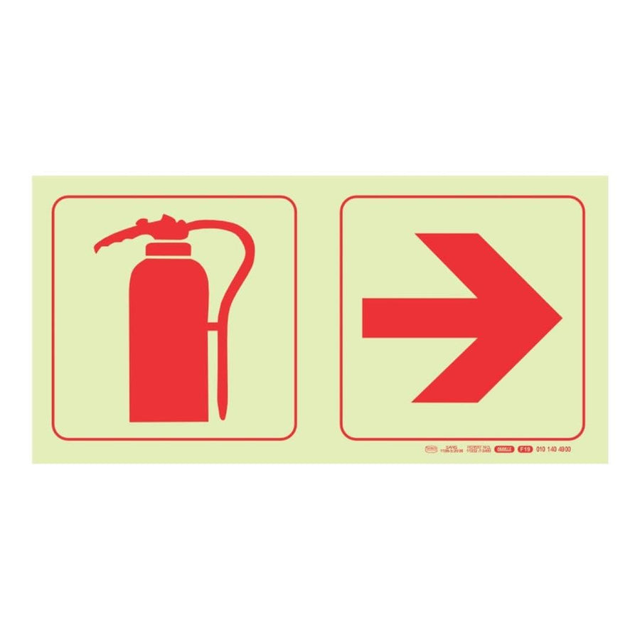Parrot F19 Photoluminescent 190mm Safety Sign SNP19F19