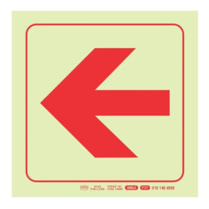 Parrot 190mm F37 Arrow Left Photoluminescent Safety Sign SNP19F37