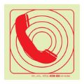 Parrot Photoluminescent 190mm Firemans Telephone Safety Sign-F48 SNP19F48
