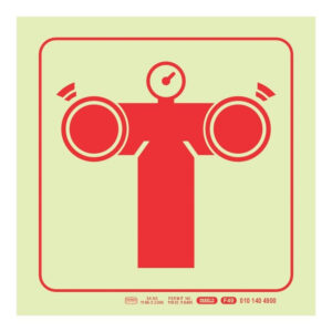 Parrot Photoluminescent 190mm Fire Pump Connection Safety Sign-F49 SNP19F49