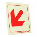 Parrot Photoluminescent 190mm Diagonal Arrow Down And Left Safety Sign-F52 SNP19F52