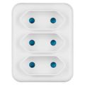 Switched 3-way Top Loader Euro Socket Adapter SWD-72004-WT