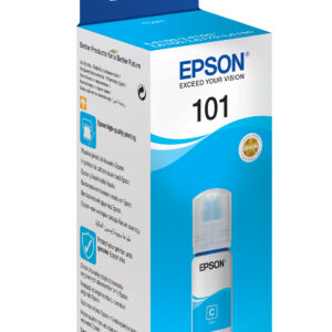 Epson 101 Ink Bottles Cyan 70ml Ecotank L4150 / L4156 / L4160 / L4260 / L6160 / L6170 / L6176 / L6190 / L6270 / L6290 / L6370 / L14150 6000 pages