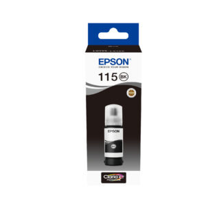 Epson 115 Ink Bottles Pigment Black 70ml EcoTank L8160 6200 pages 2300 Photos