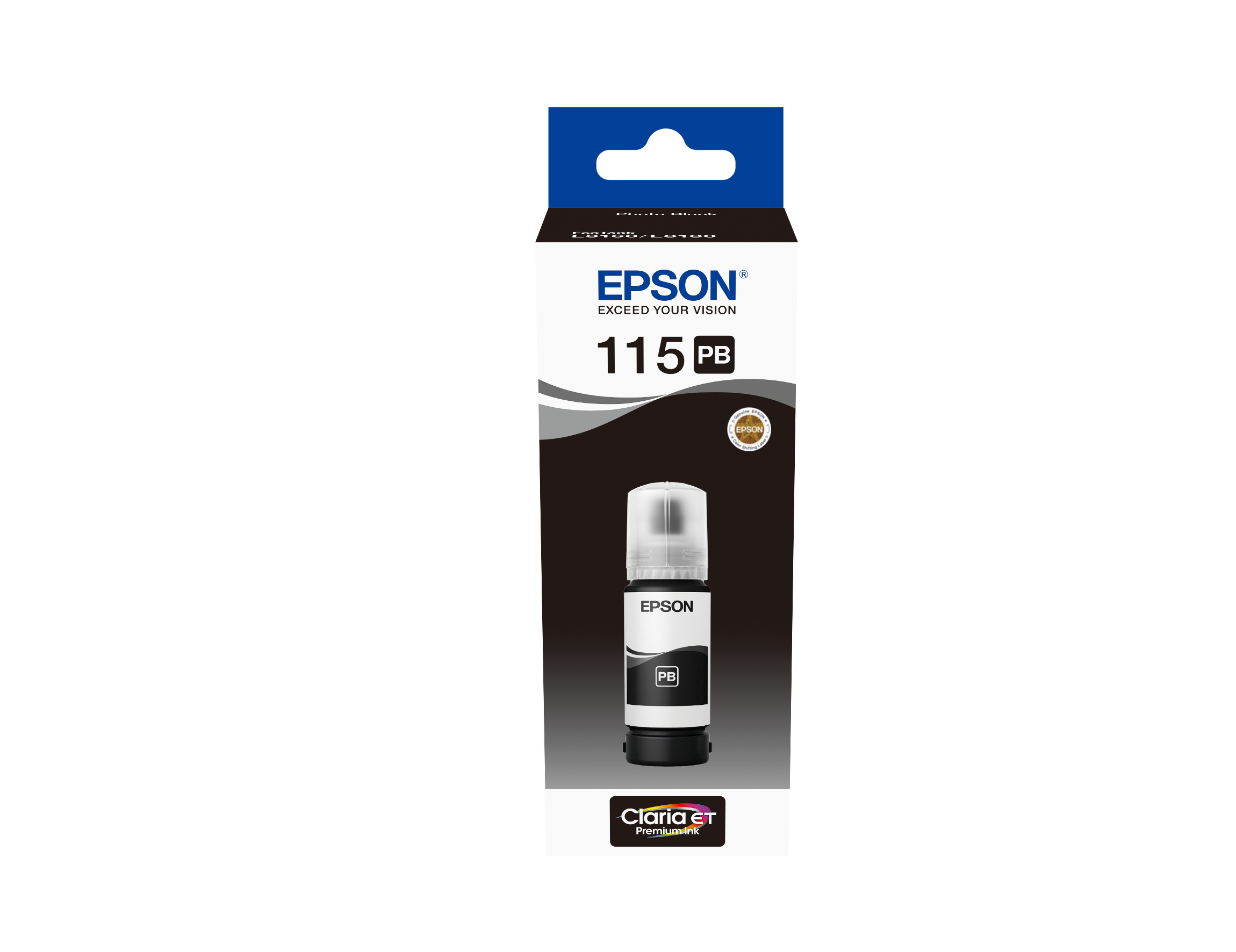 Epson 115 Ink Bottles Photo Black 70ml EcoTank L8160 6200 pages 2300 Photos