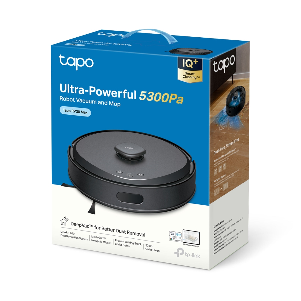 TP-Link Tapo RV30 Max 5300Pa Hyper Suction Robot Vacuum and Mop - Image 4