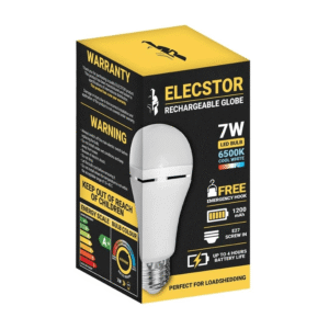 Elecstor A60 E27 7W 1200mah Rechargeable LED Bulb - Cool White TIT-A60-7W-E27CW