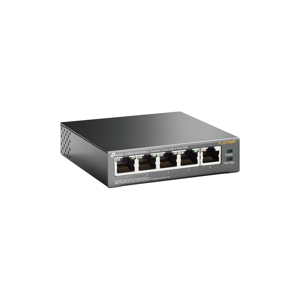 TP-Link TL-SF1005P Unmanaged Network Switch Fast Ethernet 10/100 Mbits PoE Black - Image 2