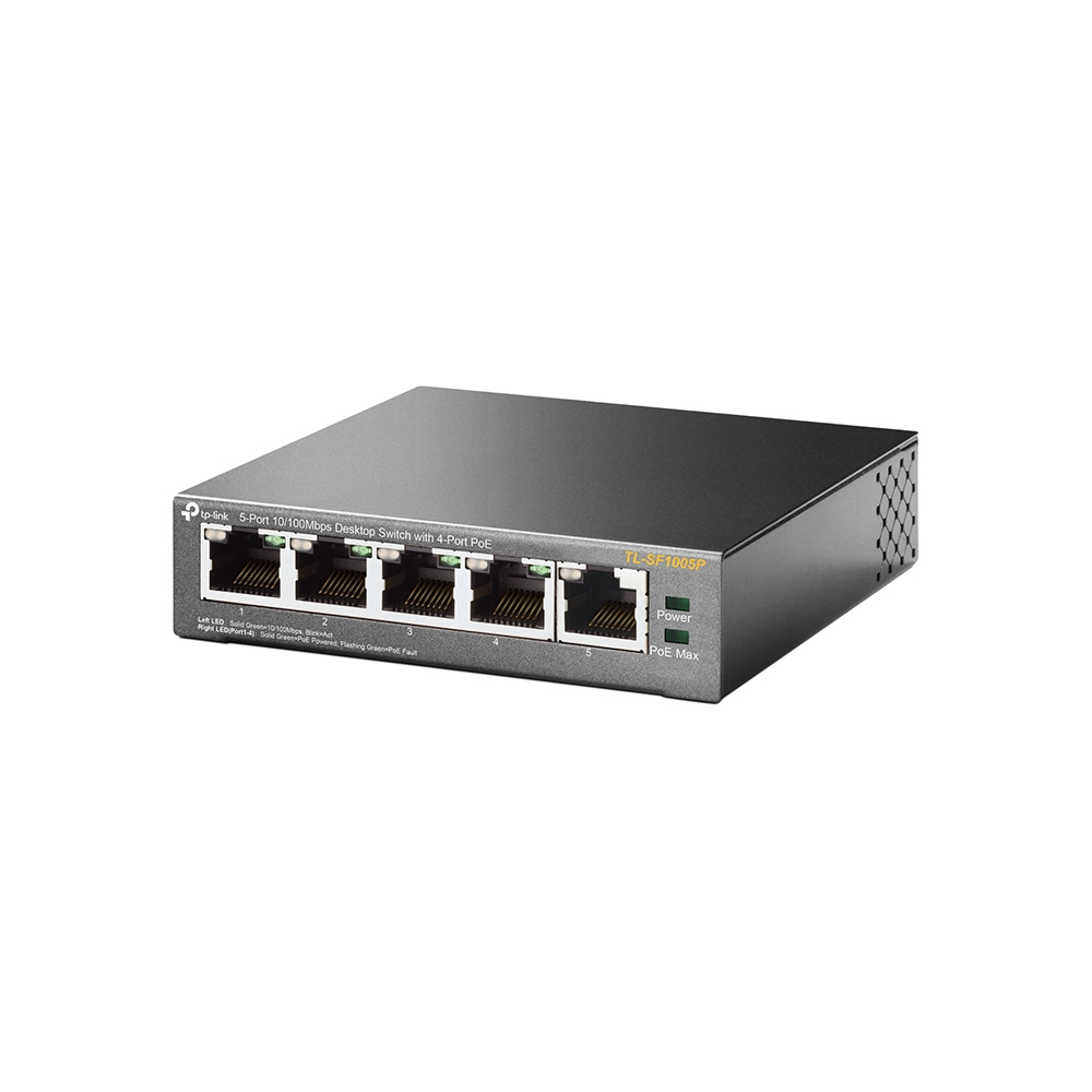 TP-Link TL-SF1005P Unmanaged Network Switch Fast Ethernet 10/100 Mbits PoE Black - Image 3