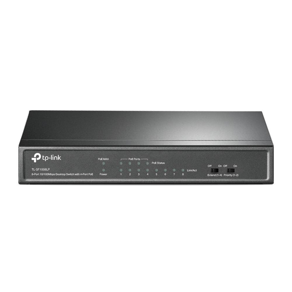 TP-Link TL-SF1008LP Network Switch Unmanaged Fast Ethernet (10/100) Power over (PoE) Black