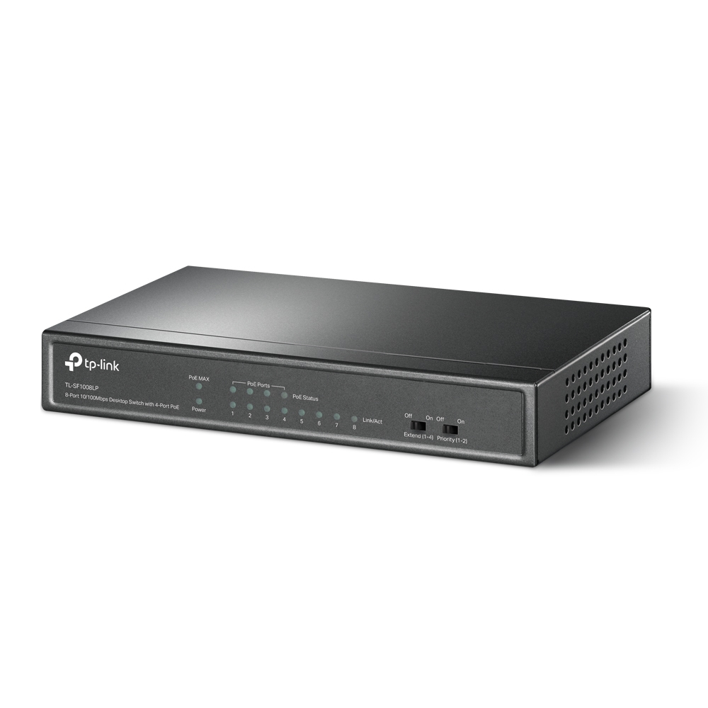 TP-Link TL-SF1008LP Network Switch Unmanaged Fast Ethernet (10/100) Power over (PoE) Black - Image 2
