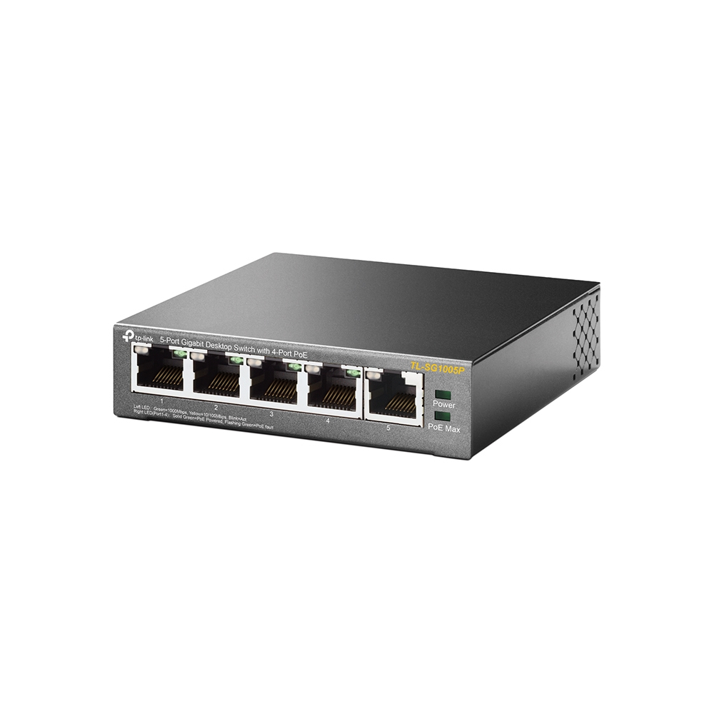 TP-Link TL-SG1005P 5-port GbE Unmanaged Desktop Switch with 4x PoE+ Ports - Image 3