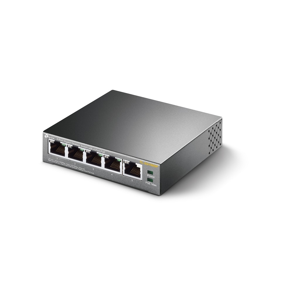 TP-Link TL-SG1005P 5-port GbE Unmanaged Desktop Switch with 4x PoE+ Ports - Image 4