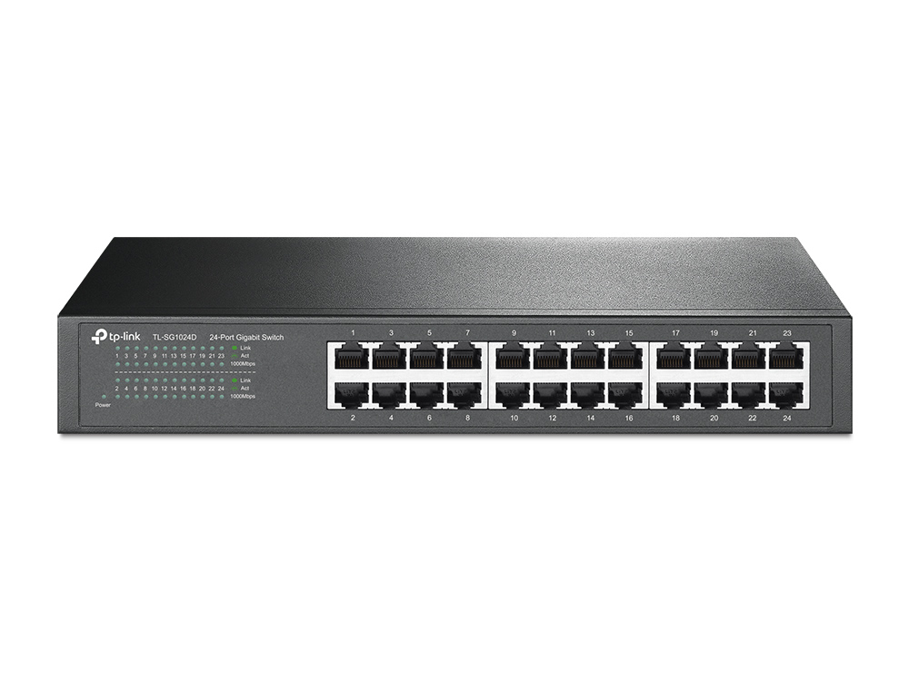 TP-Link TL-SG1024D 24-port GbE Unmanaged Desktop/Rackmount Network Switch
