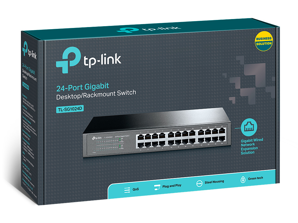 TP-Link TL-SG1024D 24-port GbE Unmanaged Desktop/Rackmount Network Switch - Image 4
