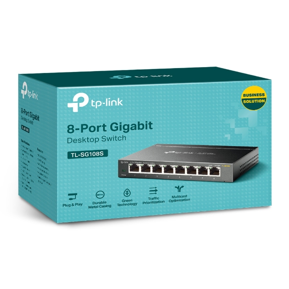 TP-Link TL-SG108S 8-port Gigabit Desktop Unmanaged Switch - Image 3