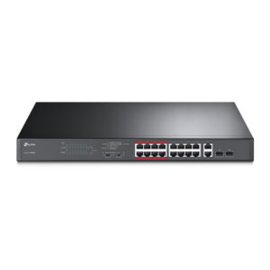TP-Link TL-SL1218MP 16-port 10/100Mbps PoE+ Unmanaged Switch with 2 x Gigabit Ports and Combo SFP