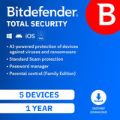 Bitdefender Total Security Individual 5 Device 1-Year Subscription Download