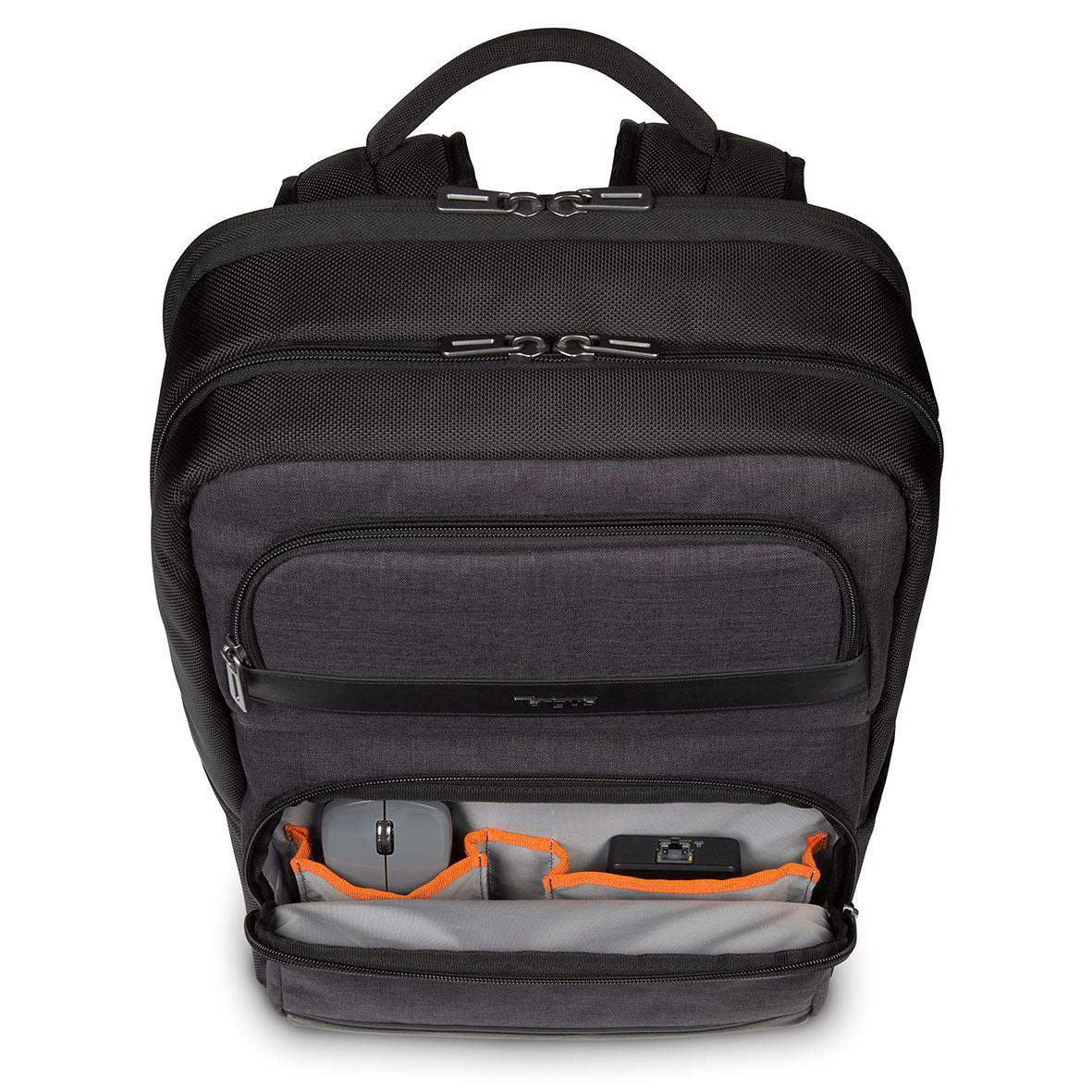 Targus CitySmart 12.5 13 13.3 14 15 15.6-inch Advanced Notebook Backpack - Black and Grey TSB912EU - Image 3