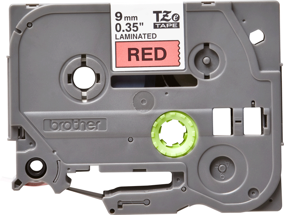 Brother 9MM Black on Red Laminated tape - Image 4