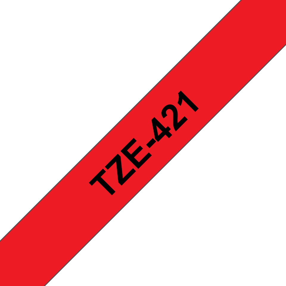 Brother 9MM Black on Red Laminated tape
