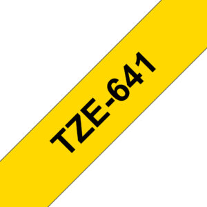 Brother 18MM Black on Yellow Laminated tape
