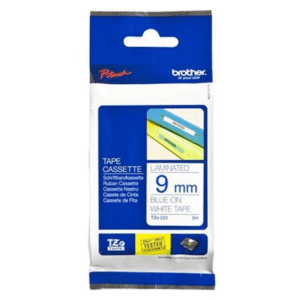 Brother TZe-223 Blue on White Laminated Tape 9mm TZE-223