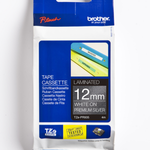 Brother TZe-PR935 label-making tape White on silver