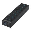 Mecer U3-7HL 7-port External PDU Black