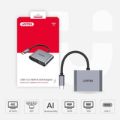 Unitek 4K 60Hz USB-C to HDMI 2.0 and VGA Adapter with MST Dual Monitor V1126A