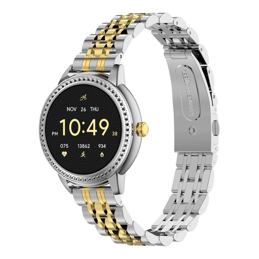 Volkano Ayla Collection Round Smartwatch with Metal Link Strap VAC5-5106-GDSL