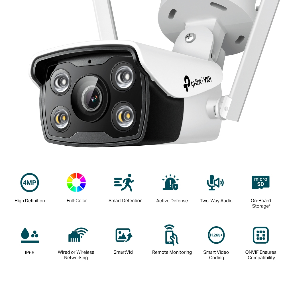 TP-Link Vigi C340-W(4mm) 4MP Outdoor Full-Colour Wi-Fi Bullet Network Camera - Image 2