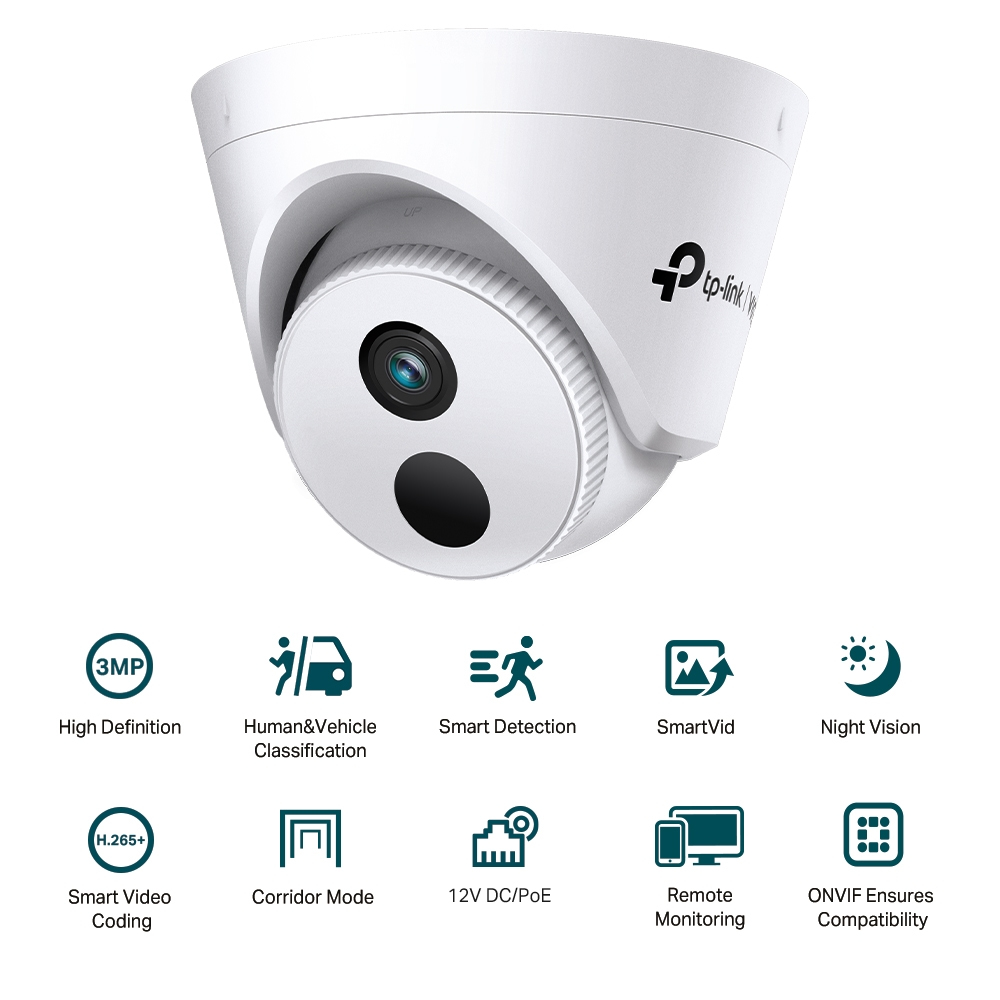 TP-Link Vigi C430I(4mm) 3MP IR Turret Network Camera - Image 3