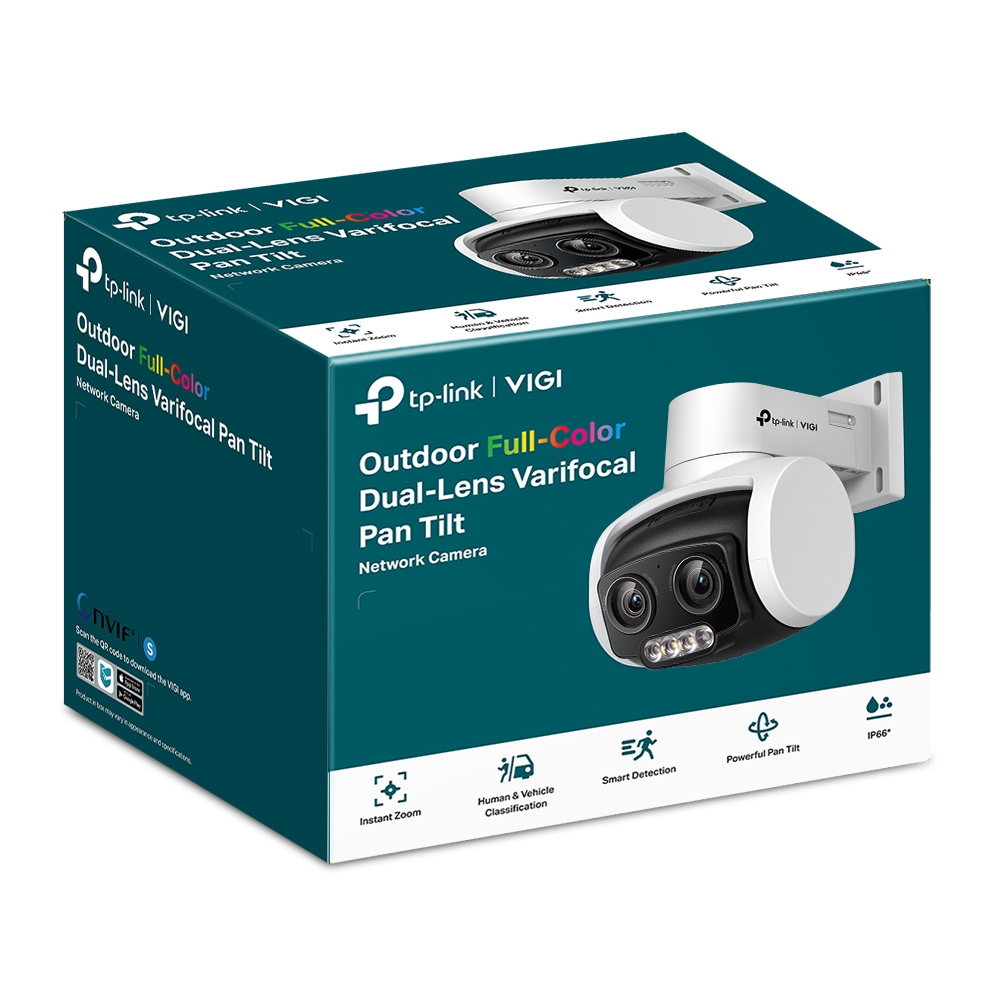 TP-Link Vigi C540V 4MP 4-12mm Varifocal Outdoor Full-Colour Dual-Lens Pan/Tilt Network Camera - Image 3