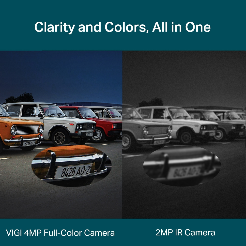 TP-Link Vigi C540V 4MP 4-12mm Varifocal Outdoor Full-Colour Dual-Lens Pan/Tilt Network Camera - Image 4