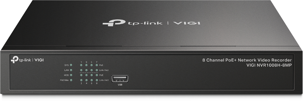 TP-Link Vigi NVR1008H-8MP 8-ch PoE+ Network Video Recorder