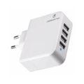 Volkano Quattro Series 4-port Smart USB Wall Charger VK-101-WT