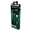 Volkano Slim Series 1.2m Flat PVC Lightning Charge and Data Cable Black VK-20084-BK