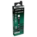 Volkano Slim Series 1m 3-in-1 Charge Cable Black VK-20086-BK