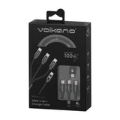Volkano Weave Series 100W 3-in-1 Type-C Charging Cable 1.2m Black VK-20238-BK